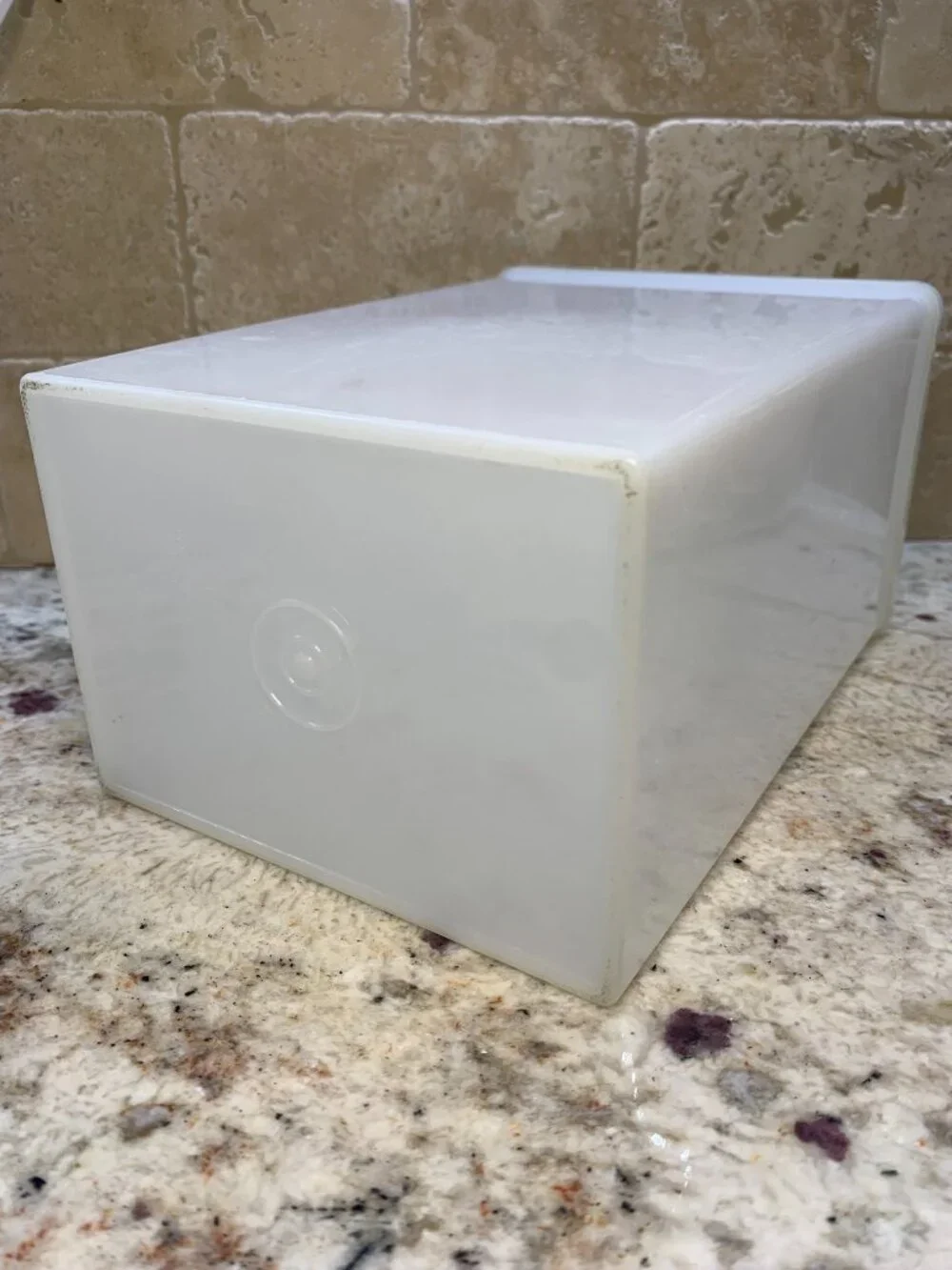 Vintage TUPPERWARE Half Gallon Ice Cream Storage Container #484 and Lid #486